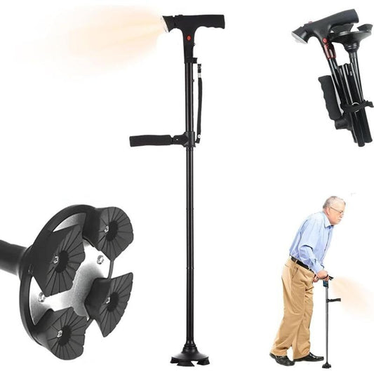 Foldable Smart Cane with LED Light